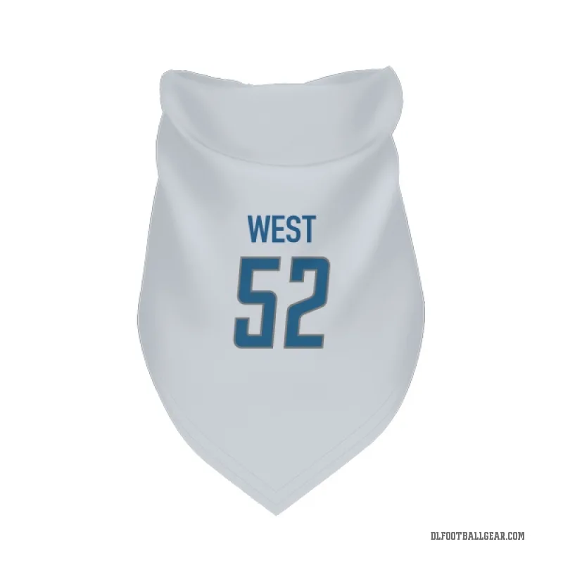 Tyre West  White Detroit Lions  Cat & Dog Pet Bandana