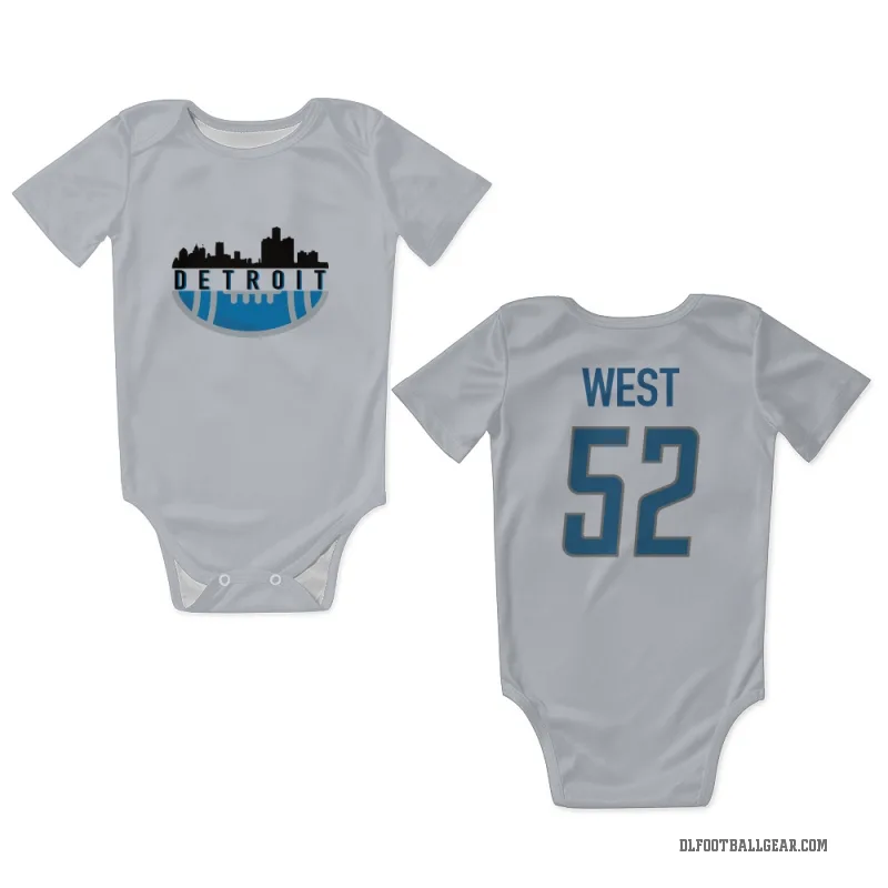 Tyre West  White Detroit Lions  Newborn & Infant Bodysuit