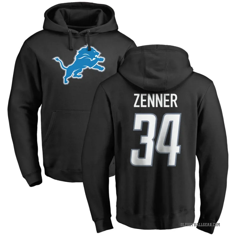 Zach Zenner Men's Black Detroit Lions Pro Line Logo Pullover Hoodie