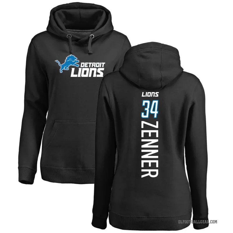Zach Zenner Women's Black Detroit Lions Pro Line Backer Pullover Hoodie