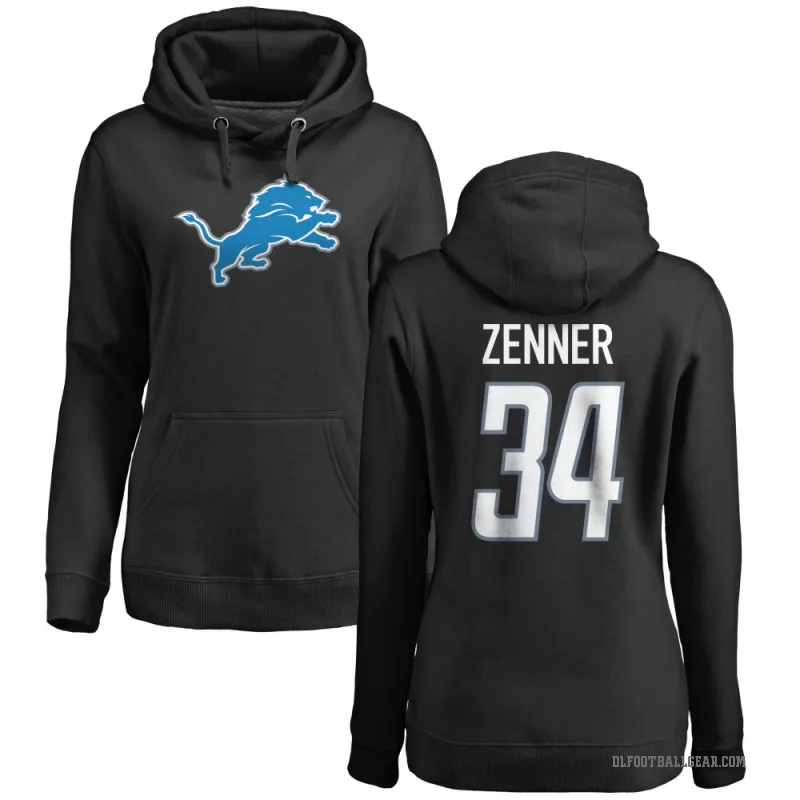Zach Zenner Women's Black Detroit Lions Pro Line Logo Pullover Hoodie
